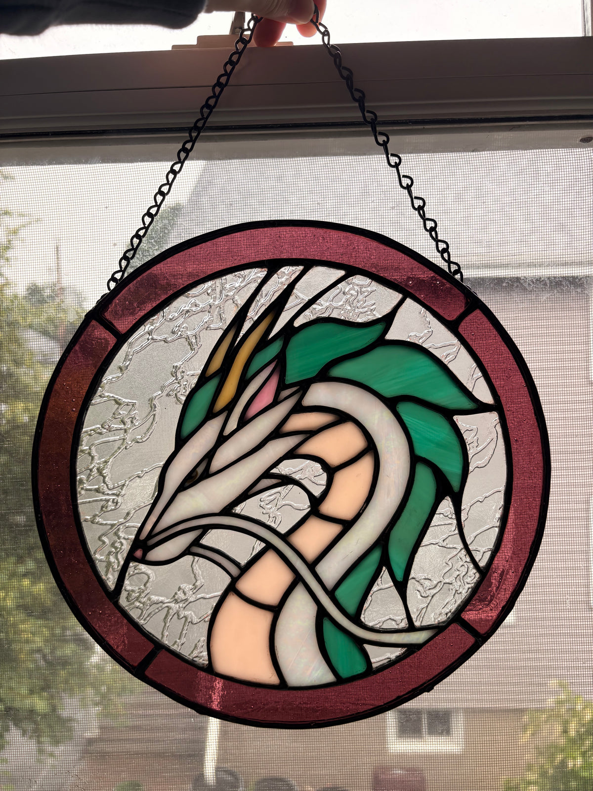 Haku Stained Glass Panel